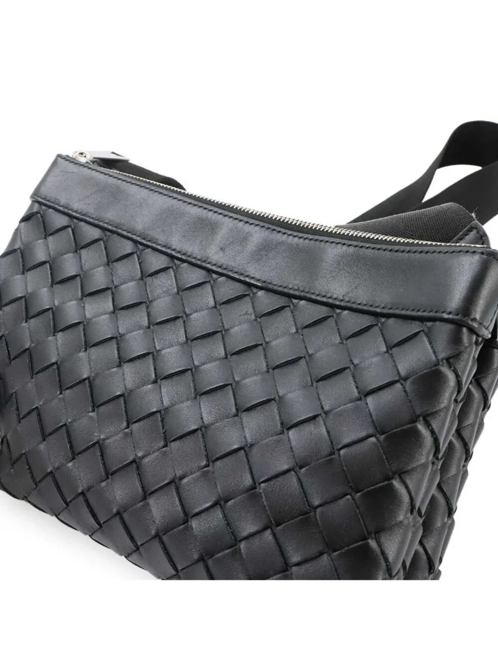 Bottega Veneta Classic Intrecciato Duo Shoulder Messenger Bag Leather